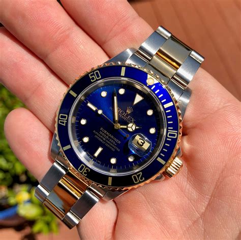 rolex submariner blue and gold for sale